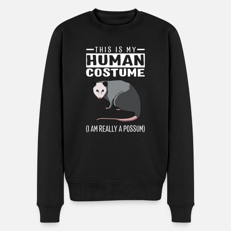 Ceci est mon costume humain, je suis vraiment un possum - Pull Premium bio Homme - noir
