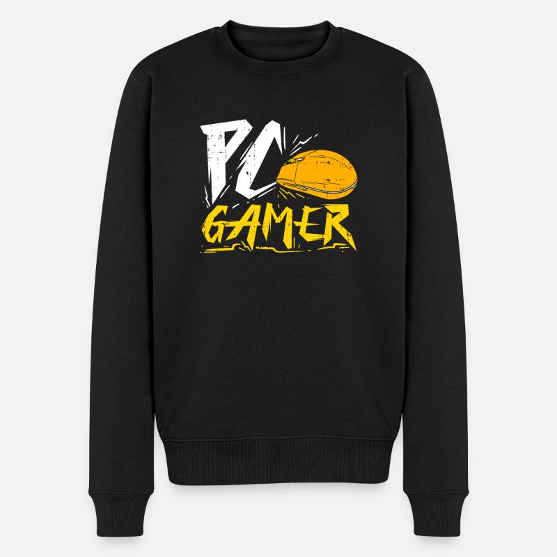 Joueur PC, joueur de bureau - Pull Premium bio Homme - noir