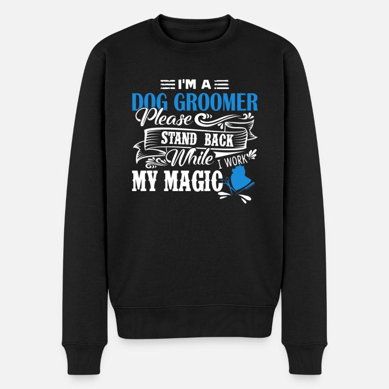 Hundefriseur Ich bin ein Hundefriseur - Männer Premium Bio Pullover - Schwarz