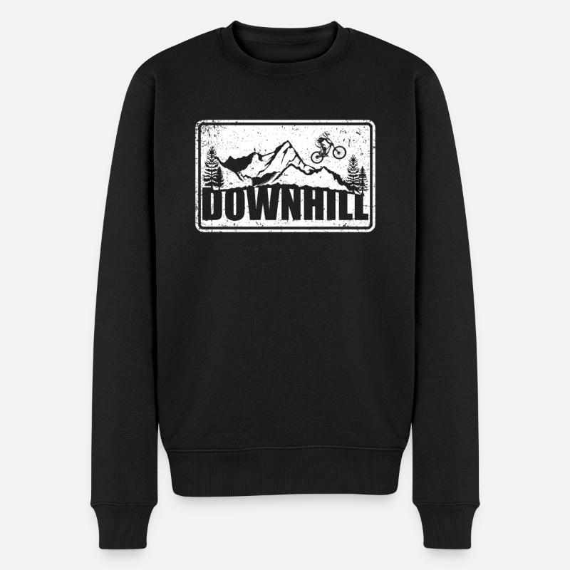 Downhill Downhill Mountainbike Mountainbikes - Männer Premium Bio Pullover - Schwarz
