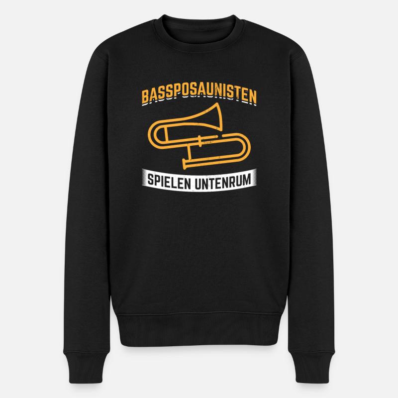 Posaune Orchester - Männer Premium Bio Pullover - Schwarz
