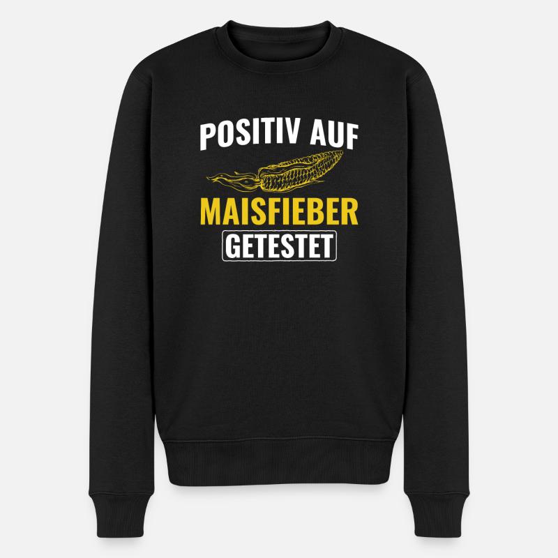 Landwirtschaft Mais Bauer - Männer Premium Bio Pullover - Schwarz