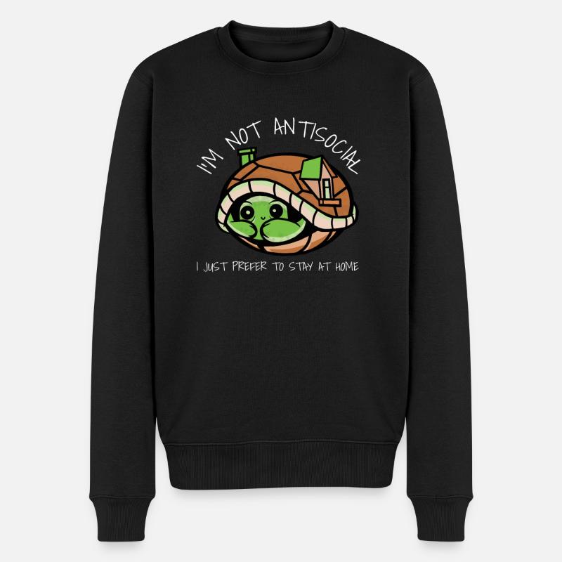Tortue mignonne - Pull Premium bio Homme - noir