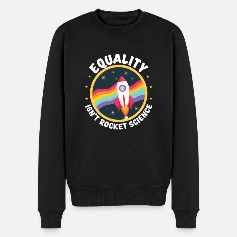 LGBTQ Toleranz | Regenbogen Equality LGBT Geschenk - Männer Premium Bio Pullover - Schwarz