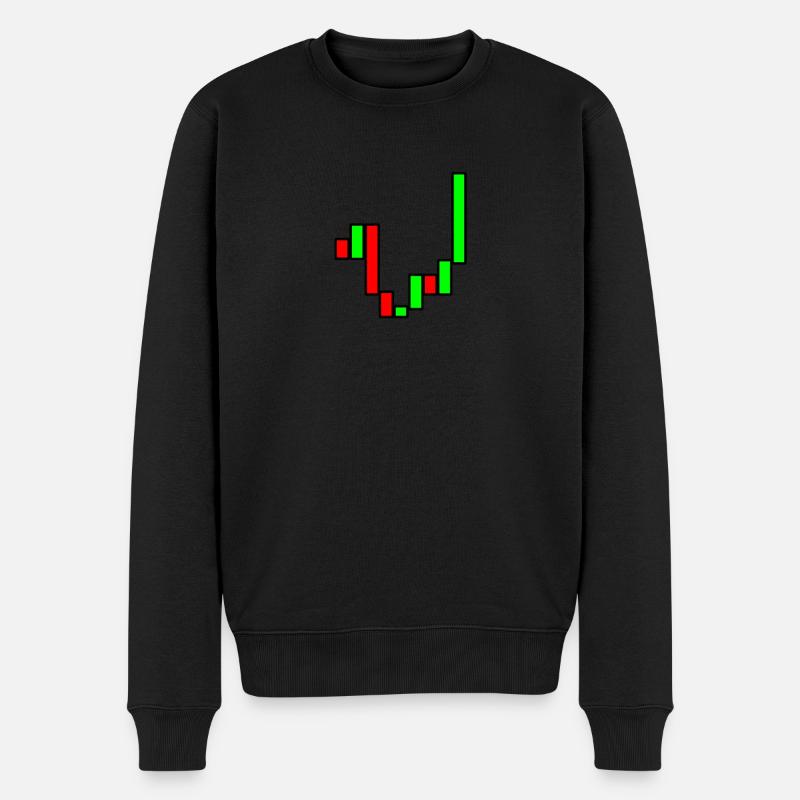 Trader - Männer Premium Bio Pullover - Schwarz