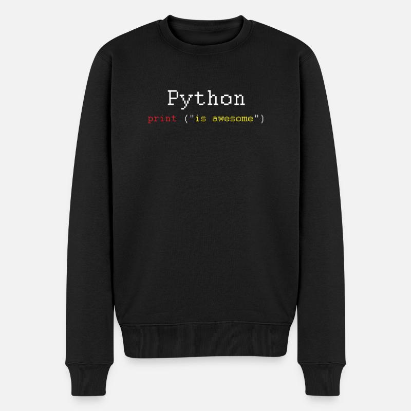Python HTML Sprachcodierer Codierungsprogrammierer Geschenk - Männer Premium Bio Pullover - Schwarz