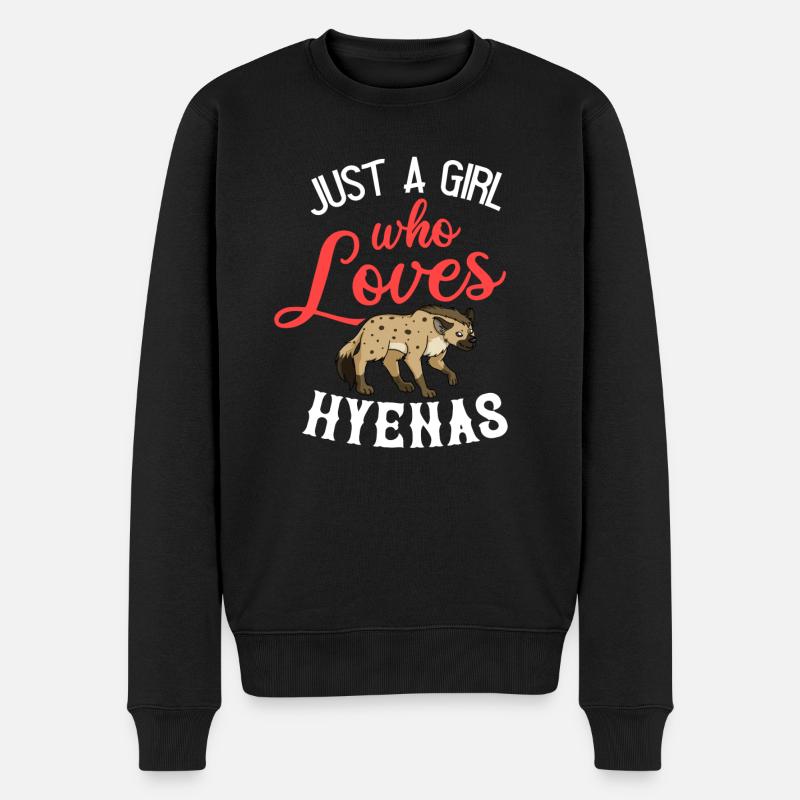 Hyäne Asien Afrika Hyänen Hyänadon Tüpfelhyäne - Männer Premium Bio Pullover - Schwarz