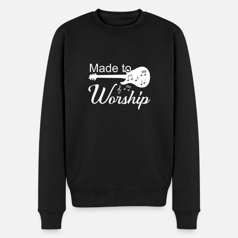 Christliches Design - Made to Worship - Männer Premium Bio Pullover - Schwarz