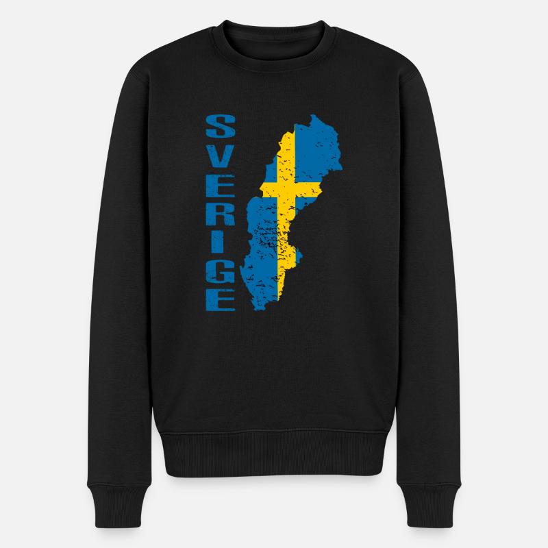Sverige Schweden Geschenkidee - Männer Premium Bio Pullover - Schwarz