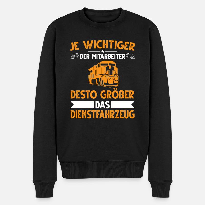 Lokführer Eisenbahner Triebfahrzeugführer Geschenk - Männer Premium Bio Pullover - Schwarz