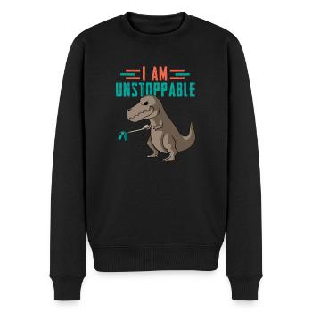 Dino - Men's Premium Organic Jumper - black - Front - Nico (187cm)