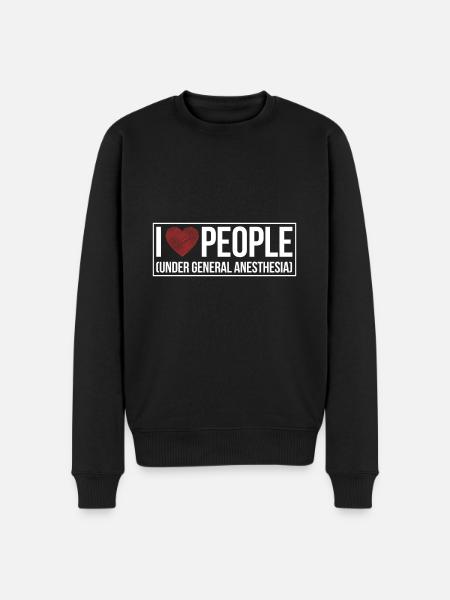anesthesia anesthesiologist crna anesthetist - Men's Premium Organic Jumper - black