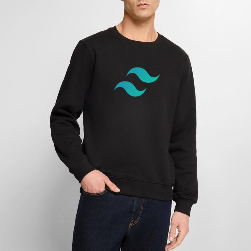 Tailwind CSS Mark - CSS Framework Programmer Coder Men's Premium Organic Jumper