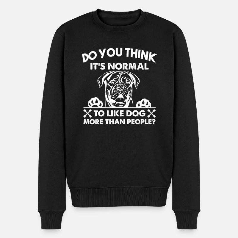 Pensez-vous que c'est normal T-shirt Dogue De Bordeaux - Pull Premium bio Homme - noir