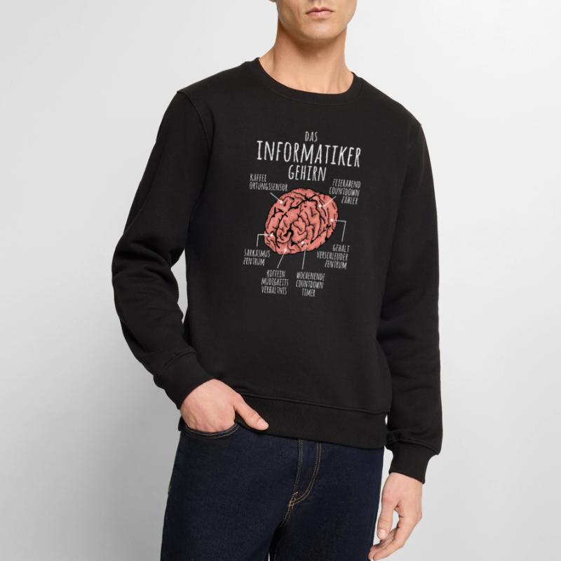 Informatiker Gehirn Programmierer Nerd IT Student Männer Premium Bio Pullover
