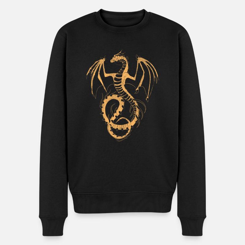 Fantaisie de dragon - Pull Premium bio Homme - noir