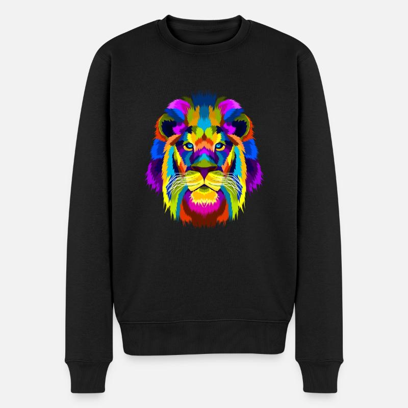 Lion prédateur - Pull Premium bio Homme - noir