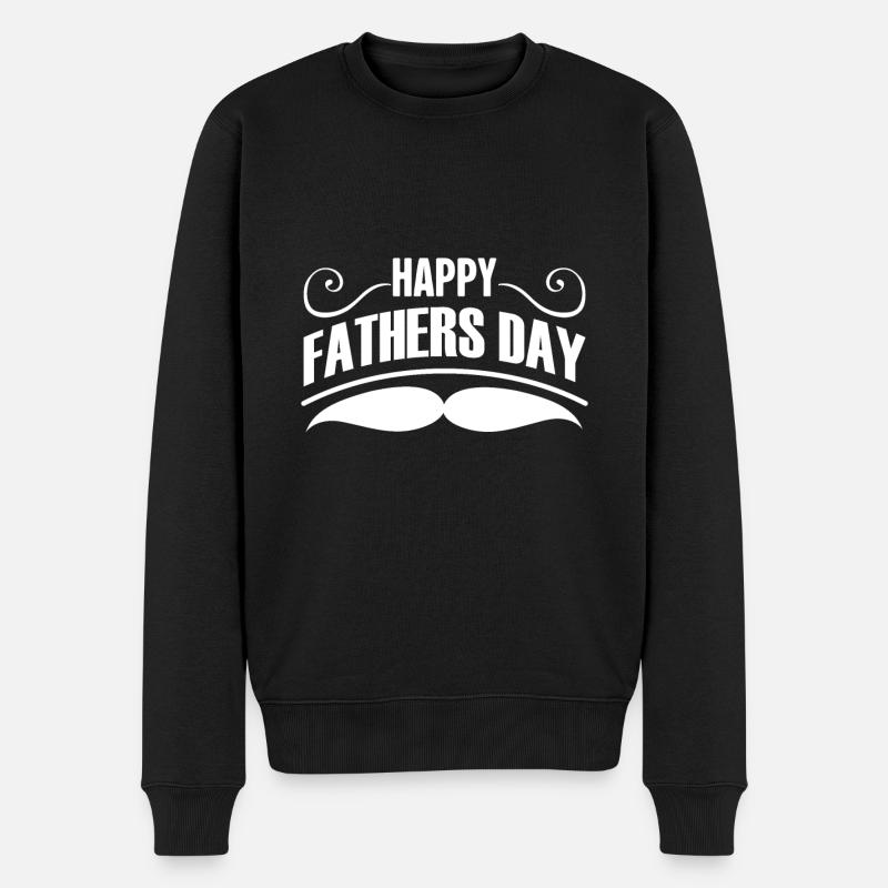 Vatertag, Vatertagsgeschenk - Stolzer Papa - Männer Premium Bio Pullover - Schwarz