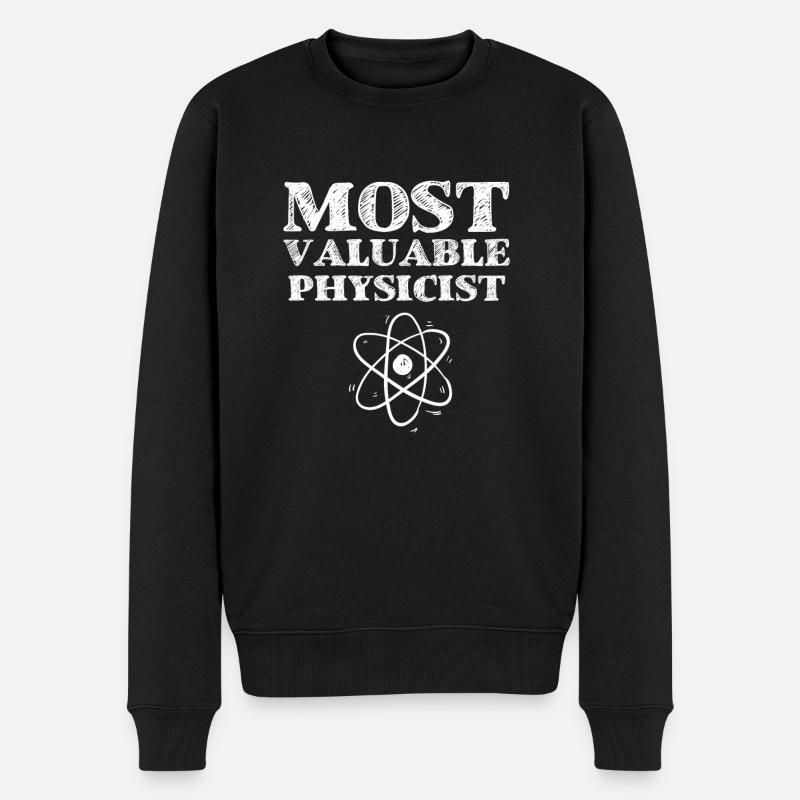 Physiker Atom Physik - Männer Premium Bio Pullover - Schwarz