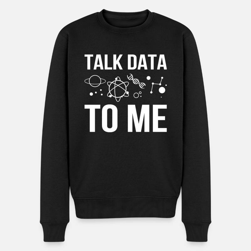 Talk Data To Me Programmierer Software - Männer Premium Bio Pullover - Schwarz