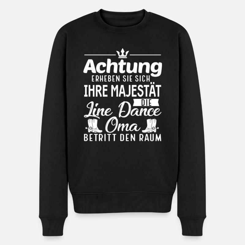 Linedance Oma Line Dance Linedancer Geschenk - Männer Premium Bio Pullover - Schwarz