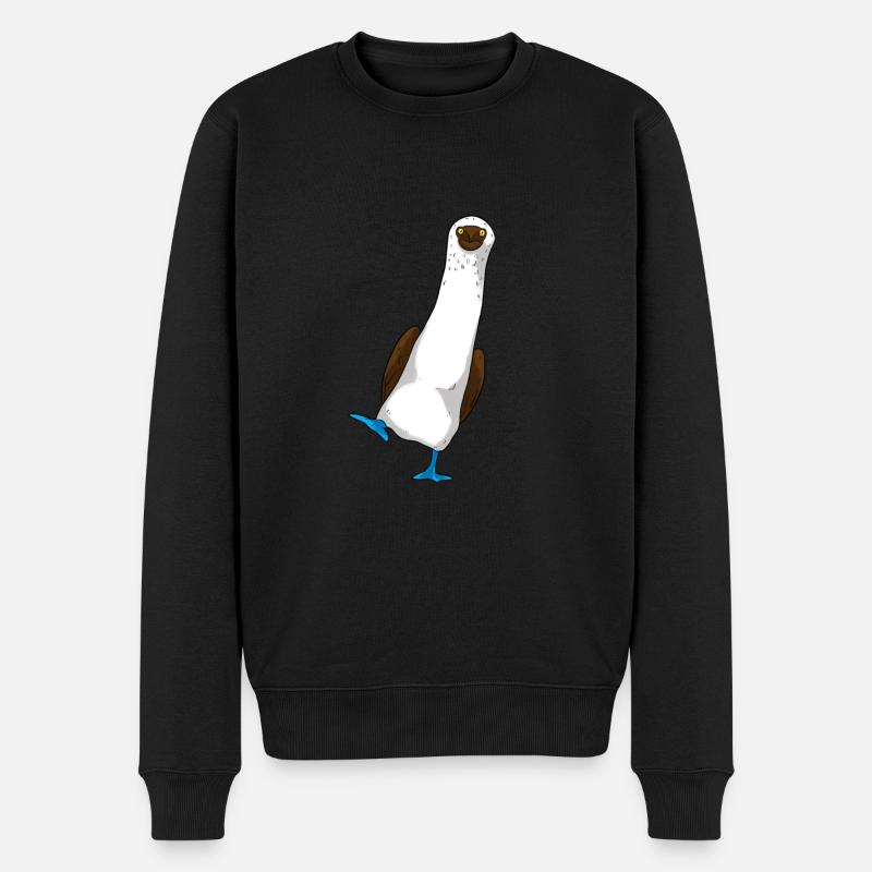 Blaufußtölpel - Männer Premium Bio Pullover - Schwarz