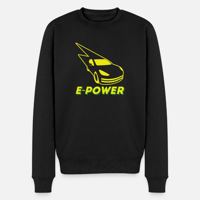 Elektroauto E-Auto Elektroautofahrer - Männer Premium Bio Pullover - Schwarz