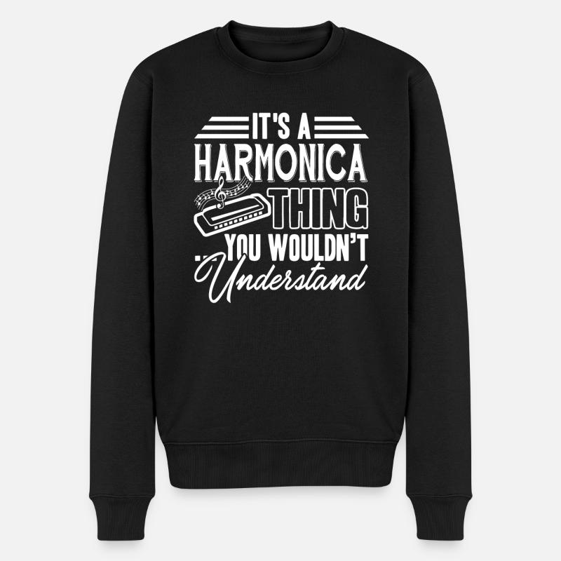 Harmonica It's A Harmonica Thing - Men's Premium Organic Jumper - black