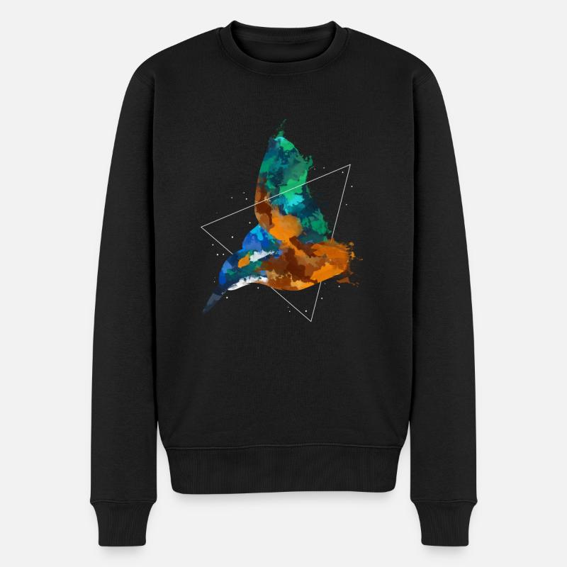 Eisvogel - Männer Premium Bio Pullover - Schwarz