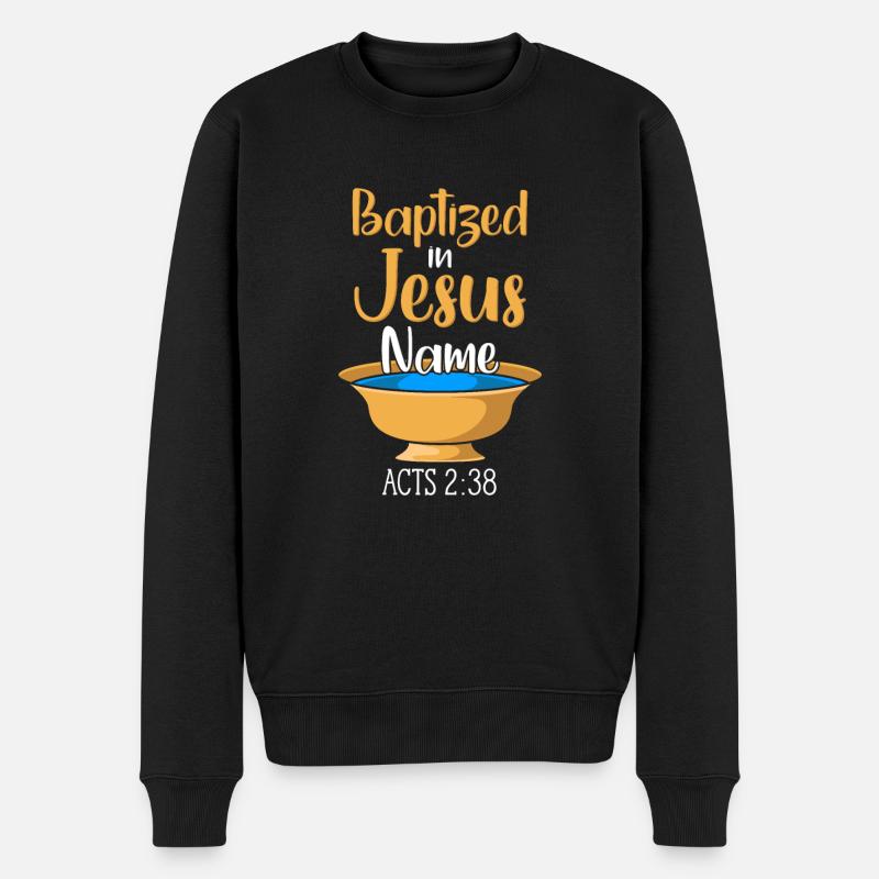 CHRISTIAN BAPTISME Baptême Baptist 2:38 - Pull Premium bio Homme - noir