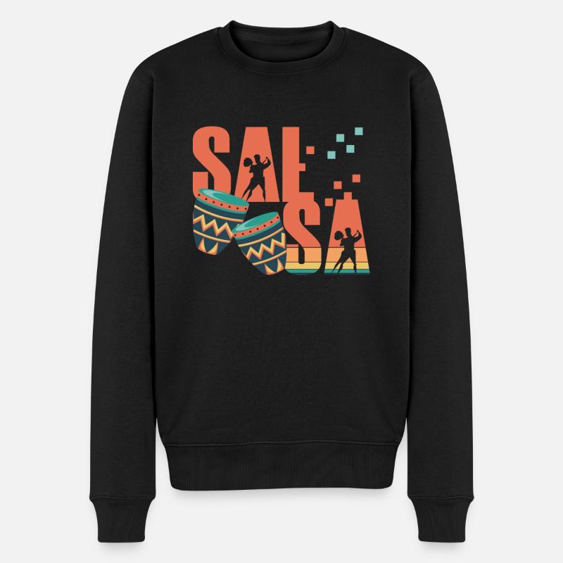 Salsa, Salsa tanzen, dance - Männer Premium Bio Pullover - Schwarz