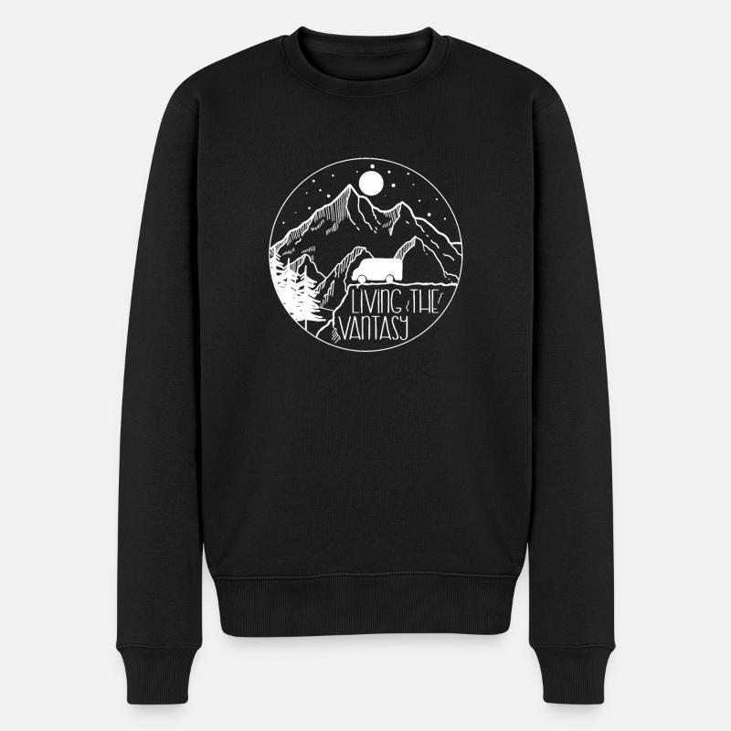 Vivre le Vantasy, camping-car - Pull Premium bio Homme - noir
