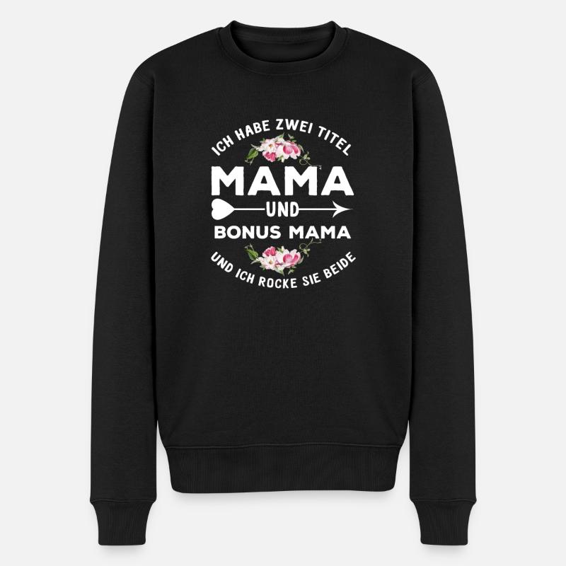 Stiefmama - Männer Premium Bio Pullover - Schwarz