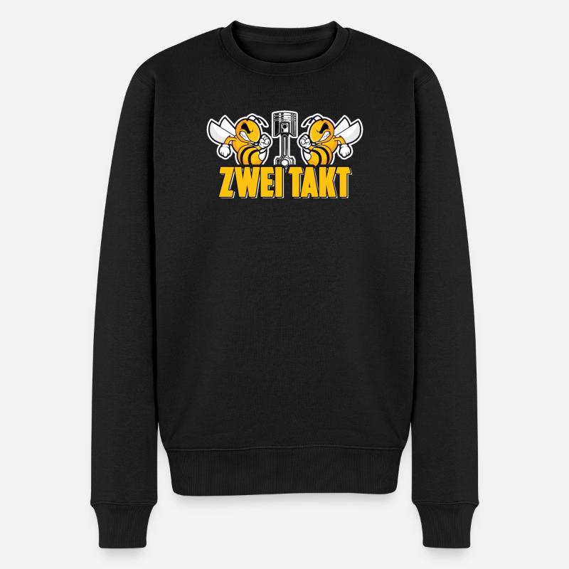 Zwei Takt Roller Scooter Wespe 1:50 - Männer Premium Bio Pullover - Schwarz