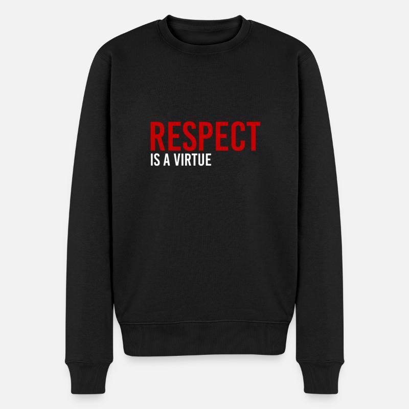 Le respect est une vertu - Pull Premium bio Homme - noir