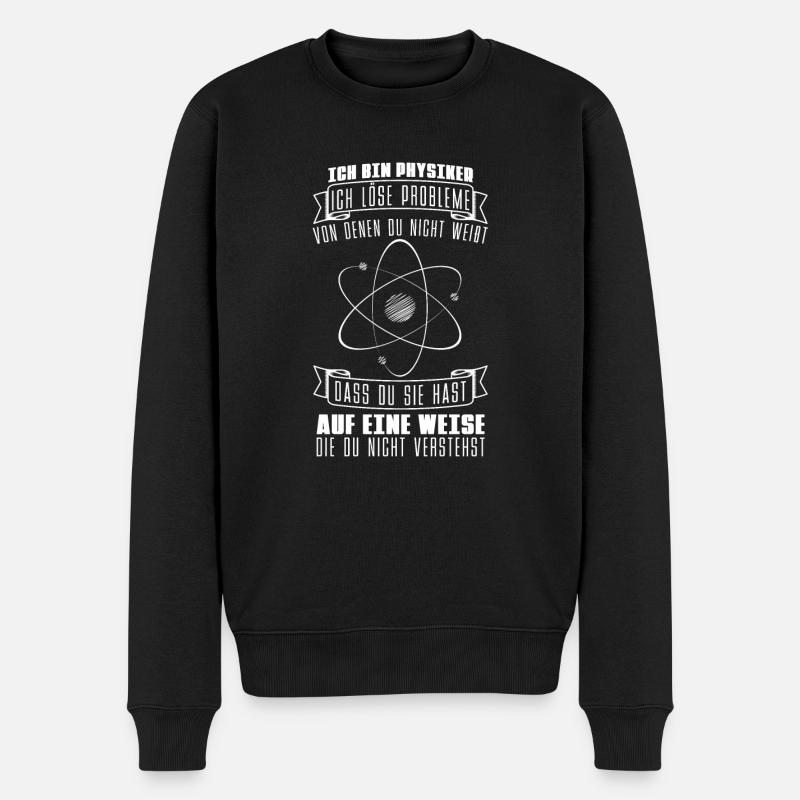 Physik Physiker - Männer Premium Bio Pullover - Schwarz