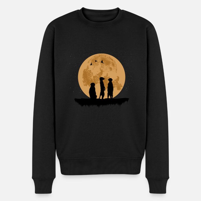 Erdmännchen - Männer Premium Bio Pullover - Schwarz