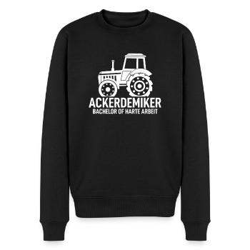Ackerdemiker - Männer Premium Bio Pullover - Schwarz - Vorne - Nico (187cm)