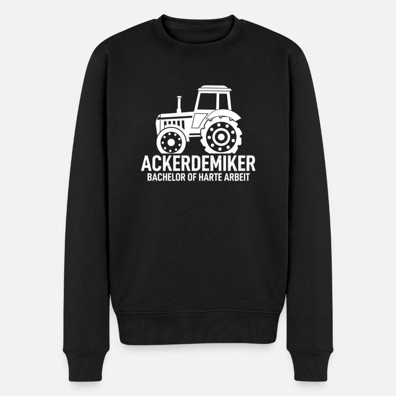 Ackerdemiker - Männer Premium Bio Pullover - Schwarz