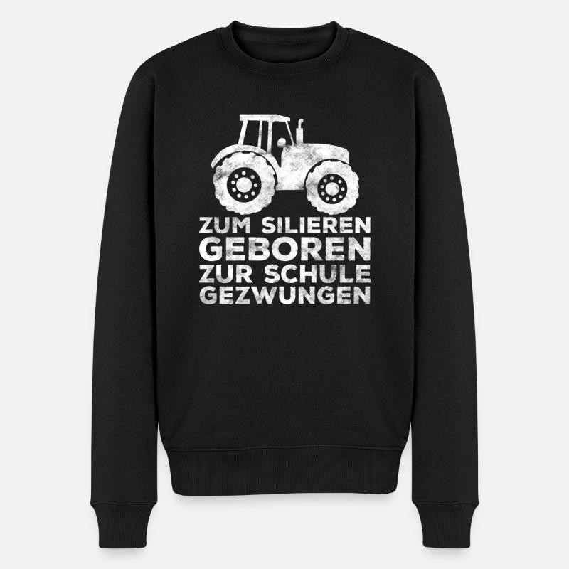 Silage silieren für Lohnunternehmer - Männer Premium Bio Pullover - Schwarz