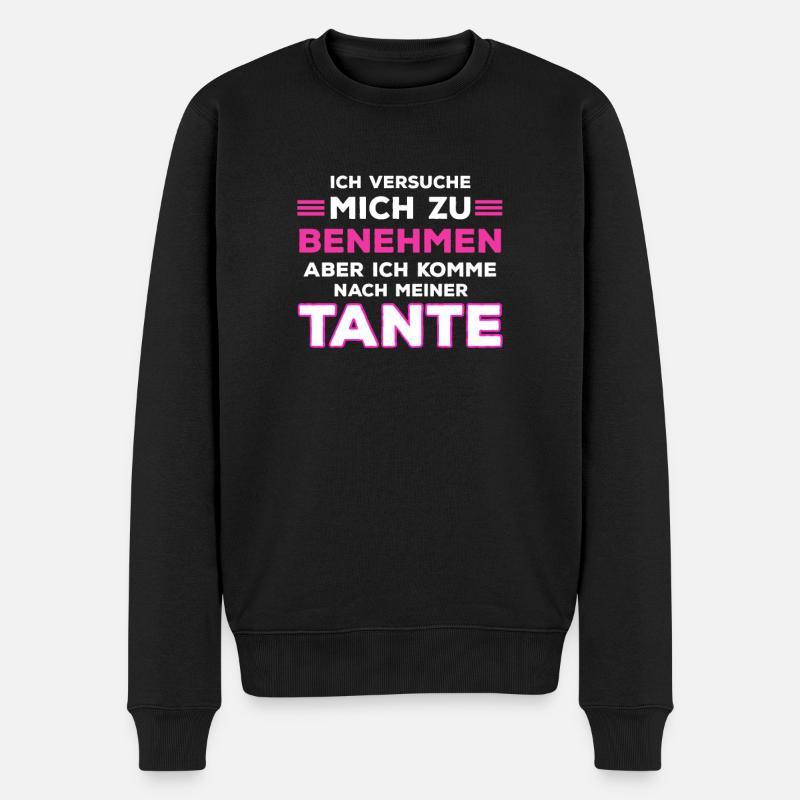 Tante - Männer Premium Bio Pullover - Schwarz
