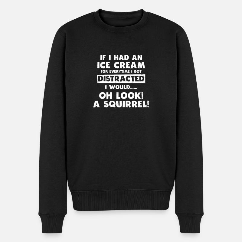 ADHS-Eisgeschenk - Männer Premium Bio Pullover - Schwarz