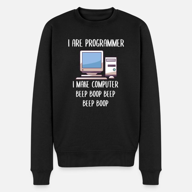I Are Programmer Programming - Männer Premium Bio Pullover - Schwarz