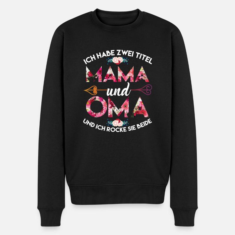 Oma - Männer Premium Bio Pullover - Schwarz