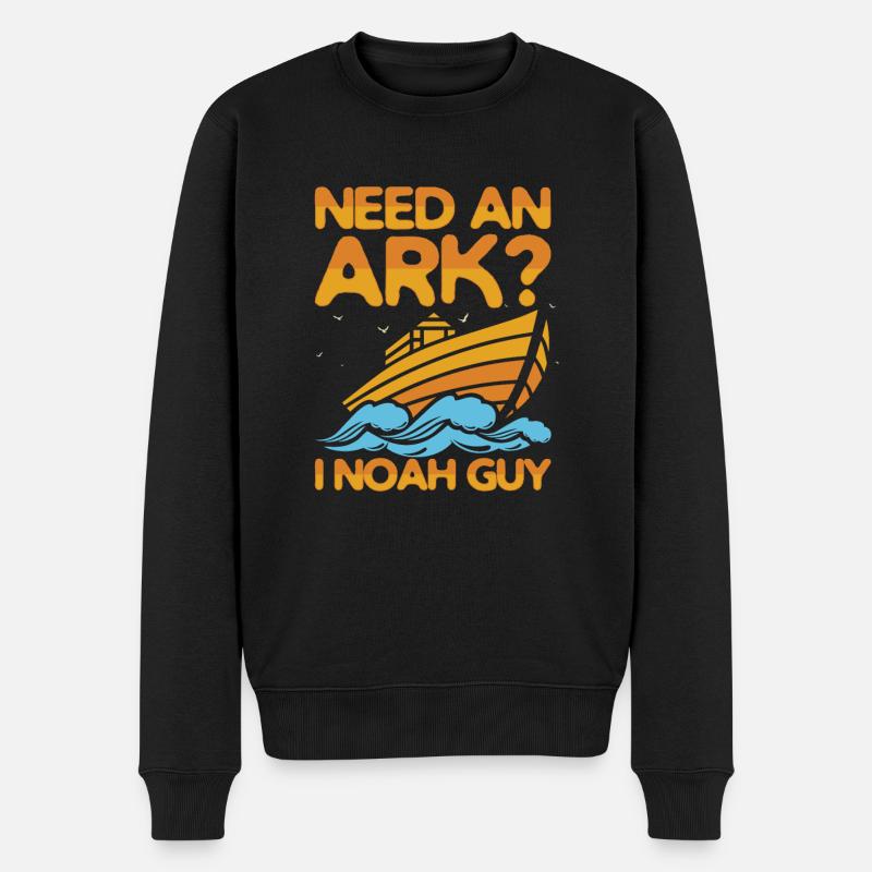Need an Ark? I Noah Guy Funny Christian Gift Retro - Männer Premium Bio Pullover - Schwarz