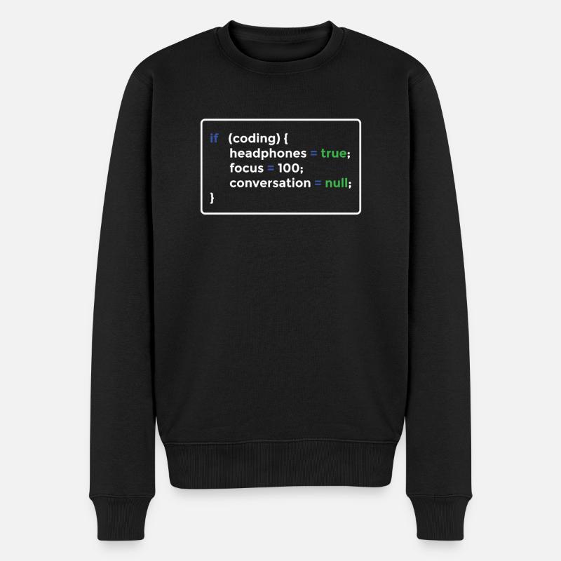 Programmierer Programmieren - Männer Premium Bio Pullover - Schwarz