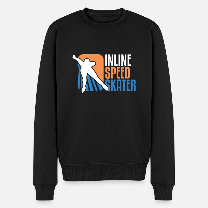 Inline Speed Skater Rollschuhe Rollschuhfahren - Männer Premium Bio Pullover - Schwarz