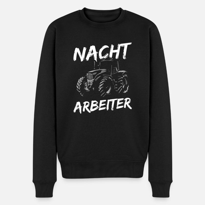 Landwirtschaft Bauer Traktor - Männer Premium Bio Pullover - Schwarz