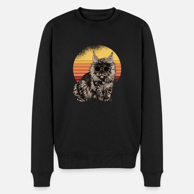 Waldkatze Mainecoon Maine Coon - Männer Premium Bio Pullover - Schwarz