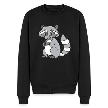 racoon - Men's Premium Organic Jumper - black - Front - Nico (187cm)
